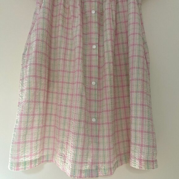 Miss Elaine Vintage Short Sleeve Button Down Nightgown With Pockets Size Large - Picture 3 of 12